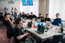 Employees in a meeting