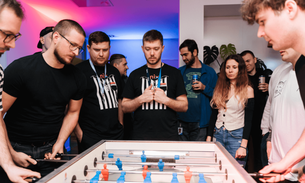 Team Scores Big at NIX Foosball Competition | Life At NIX